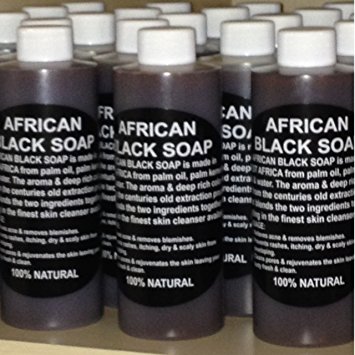100% Pure Authentic Liquid African Black Soap From Ghana 16oz.
