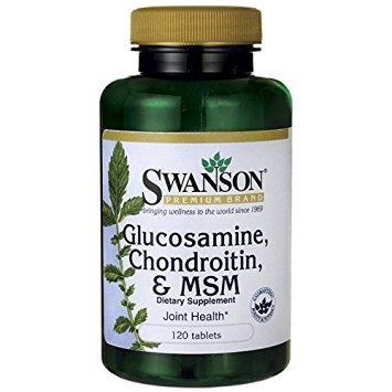 Glucosamine, Chondroitin, & Msm 240 Tabs Made in USA by Swanson 2 pack of 120 Tabs