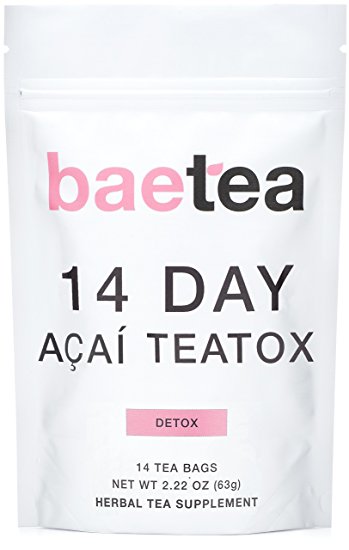 Baetea 14 Day Acai Teatox: Gentle Detox Tea. Reduce Bloating and Constipation. Appetite Suppressant. 14 Pyramid Tea Bags. Natural Weight Loss Tea. Ultimate Body Cleanse.