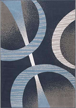 Home Dynamix Premium Indus Modern Area Rug, Midnight Blue/Blue, 21"x35" Rectangle