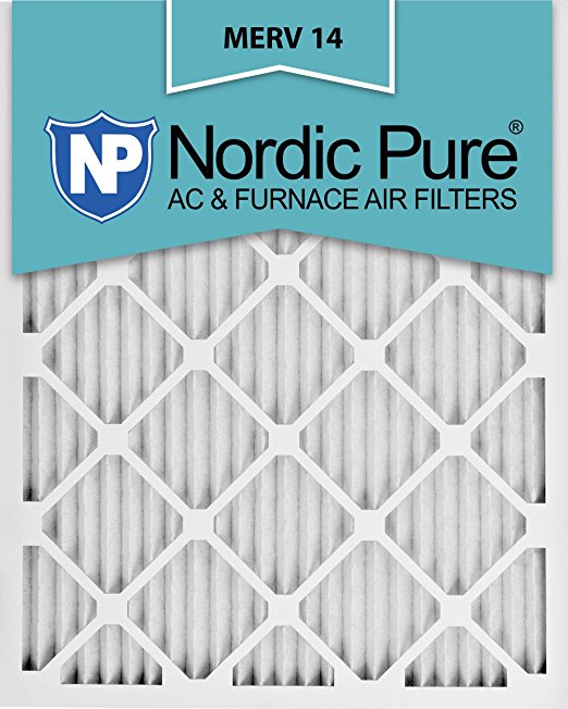 Nordic Pure 16x25x1M14-6 Pleated AC Furnace Air Filter, Box of 6