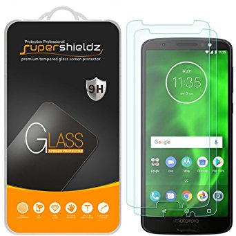 [2-Pack] Supershieldz for Motorola Moto G6 Tempered Glass Screen Protector, Anti-Scratch, Bubble Free, Lifetime Replacement Warranty