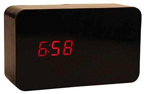 Nest Cam Indoor Alarm Clock Case - Hidden Dropcam Pro Enclosure (Black) – Small & Inconspicuous Nestcam Nanny Cam/Baby Monitor, Secret Drop Cam Home Protection