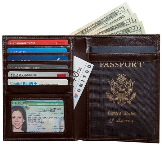 RFID-Blocking Leather Passport Holder & Travel Wallet, Best Document Organizer