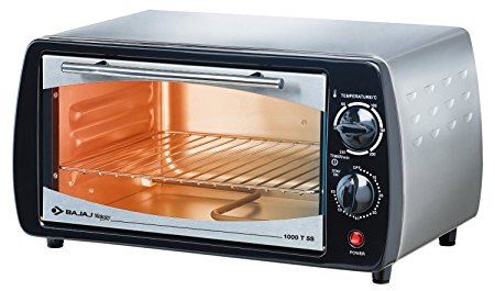 Bajaj 1000 TSS 10-Litre Oven Toaster Grill (Silver/Black)