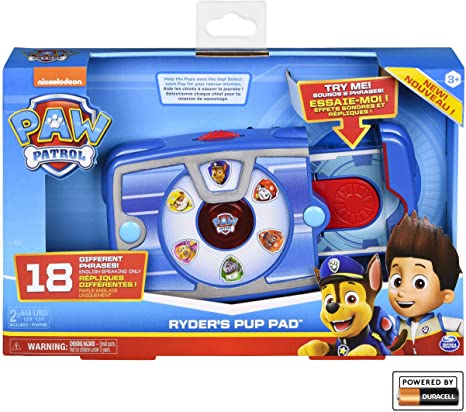 Paw Patrol, Ryder’s Interactive Pup Pad with 18 Sounds and Phrases, for Kids Aged 3 and up