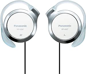 Panasonic RP-HZ47-W Supra-aural Earhook Headphones White – Headphones (Supra-aural, Ear-Hook, with Wire, 14-24000 Hz, 1 m, White)