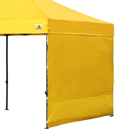 ABCCANOPY Instant Canopy SunWall (15 Colors) for 10x10 Feet, 10x20 Feet Straight Leg pop up Canopy, 1 Pack Sidewall Only, Yellow