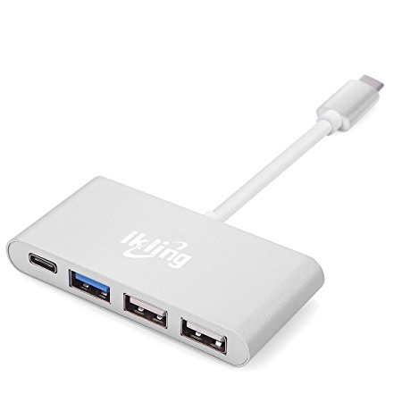 Multiport USB Hub converter ikling portable aluminum alloy USB C charging USB adapter for latest MacBook Sliver