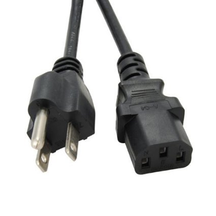 iMBAPrice 12 Ft Universal AC Power Cord - NEMA 5-15P to IEC320C13 UL/CSA Listed 3 Prong Power Cable