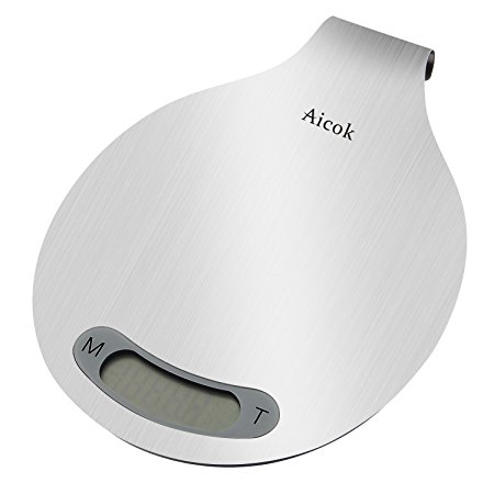 Aicok Digital Kitchen Food Scale 11lb/5kg Multifunction Stainless Steel Kitchen Scale Hanger Type with Tare Function