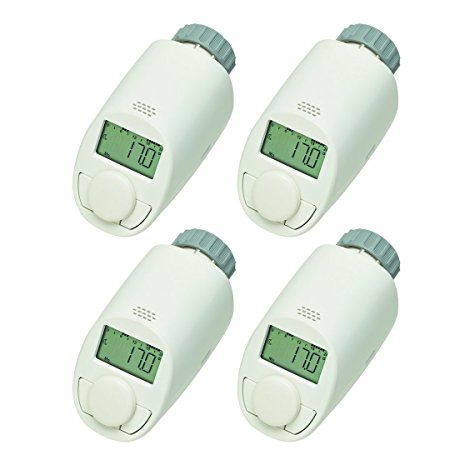 Radiator Thermostat Model N with Boost Function New Quiet Model, Set for 4 Rooms