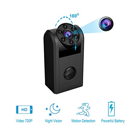 Mini Home Security Camera Conbrov T11 HD Portable Video Surveillance Recorder with Accurate Motion Detection, Night Vision and Built-in 1000mAh Battery Max 1 Year Standby Time