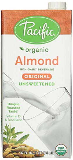 Pacific Foods, Almond Beverage, Unsweetened, Low Fat, Organic, 32 oz