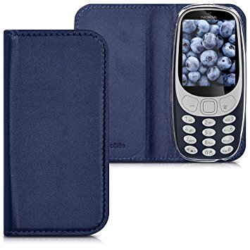 kwmobile Practical and chic FLIP COVER protective shell for Nokia 3310 (2017) in dark blue