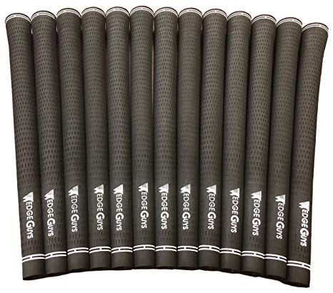 Wedge Guys Pro Velvet Golf Grips – Set of 13 Rubber Compound Blend All-Weather Performance Golf Club Grips Replacement for Custom Regripping of Clubs Wedges Drivers Irons Hybrids M60 Black