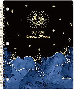 Student Planner 2024-2025 - School Planner 2024-2025 from Jul 2024 - Jun 2025, 9’’ × 11’’, Academic Planner, Weekly Lesson Planner with 12 Monthly Tabs, Twin-Wire Binding, Stickers, Perfect Organizer