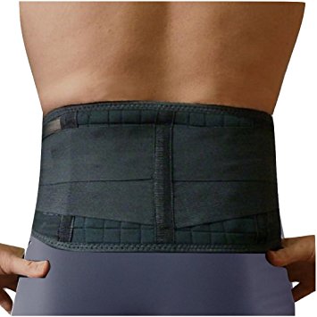 MEDIZED Deluxe Neoprene Magnetic Lumbar Lower Back Pain Brace Belt Strap Sports Weight Lifting Pain Relief (Large ( Waist 30" to 34" Inches))
