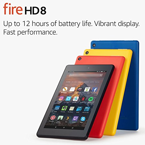 Fire HD 8 Tablet with Alexa, 8" HD Display, 16 GB, Black — without Special Offers