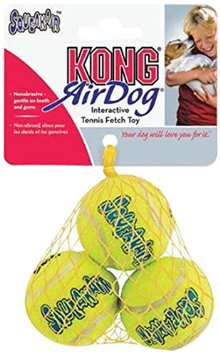 KONG Air KONG Air SqueakAIR Balls Dog Toy, Extra Small, Yellow, 3/pack