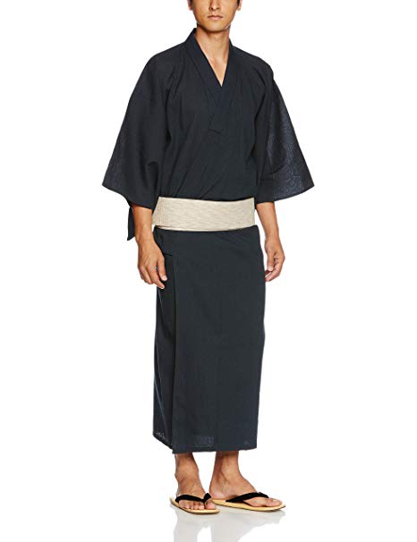 Edoten Mens Kimono Japan Shijira Weaving Yukata