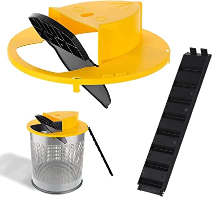 Abnaok Rodent Control Bucket Lid Mouse Trap, 12" Flip and Slide Rat Trap Auto Reset Mouse Catcher for Indoor Outdoor Use