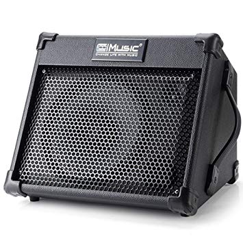 Acoustic Guitar Amplifier, 40 Watt Portable Rechargeable Amp for Guitar Acoustic with Bluetooth, 3 Channel, 3 Band EQ, Black