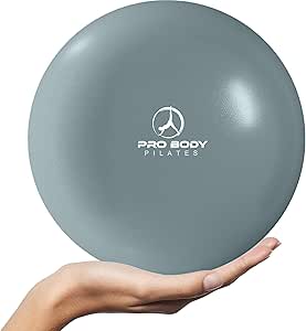 ProBody Pilates Ball Small Yoga Ball, 9 Inch Exercise Ball with Exercise Guide, Fresh Colors Mini Soft Therapy Ball Stability Ball, Excercise Workout Ball, Core Ball for Barre and Balance