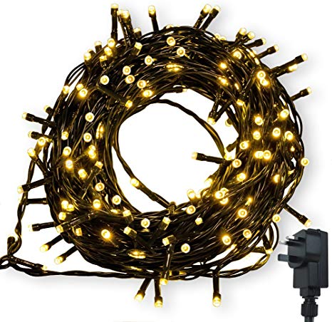 Fairy Lights WISD Low Voltage Xmas Lights Indoor Outdoor Use String Lights Mains with 8 Modes & Memory LED Christmas Lights 52.8M 500 LED Warm White for Xmas Tree Garden Wedding Party Decorations