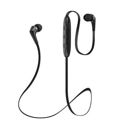 Etekcity Bluetooth 41 Wireless Stereo Sport Headphones Headsets In-Ear Earbuds with MicBlack