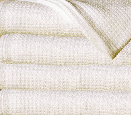 Sun Yin 100-Percent Cotton King Blanket, Ivory