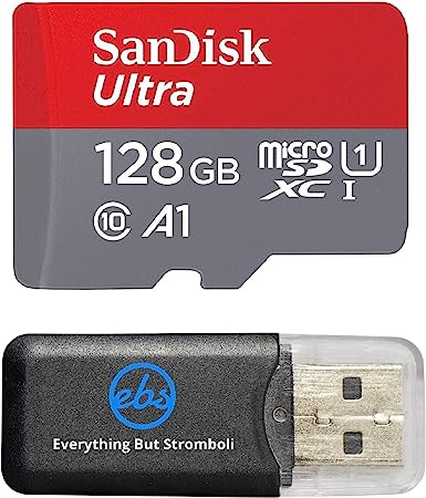 Sandisk Micro SDXC Ultra MicroSD TF Flash Memory Card 128GB 128G Class 10 works with HTC Desire 500 Desire 600 dual 601 C HD Cell Phone w/ Everything But Stromboli Memory Card Reader…