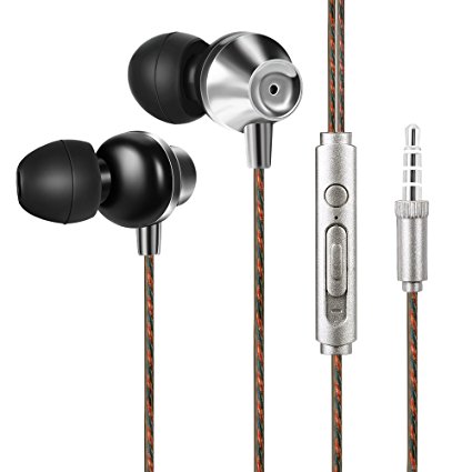 iNcool Wired In Ear Headphones with Microphone Durable 3.5mm Noise Cancelling Earphones Wired Comfort Earbuds Stereo Sound Headset with Volume Control