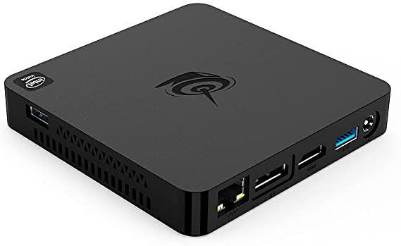 Beelink Mini PC T4, Windows 10 Pro Mini Computer(Intel Atom X5-Z8500 4-Core, 4G RAM 64GB eMMC) 2.4G/5G Dual WiFi, Gigabit Ethernet, HDMI&DP Ports Support Dual Display, Mounting Bracket, Auto Power On