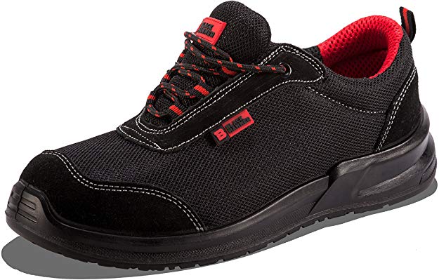 Black Hammer Mens Safety Boots Steel Toe Cap Shoes Work Ankle Trainers Hiker Midsole Protection S1P SRC 4482