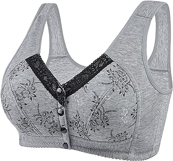 Daisy Bras for Older Women 2024 Comfortable Convenient Front Closure Bras Full Support No Underwire Bras, (38) 38