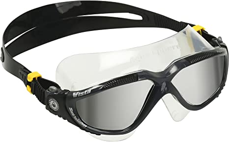 Aquasphere Vista Adult Unisex Swimming Goggles, Wide Distortion Free Vision, Anti fog & Anti Scratch Lens