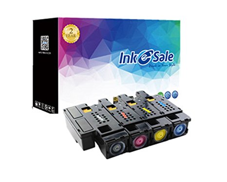 INK E-SALE Compatible Toner Cartridge Replacement for Dell 1250 for use with Dell C1760NW C1765NFW C1765NF 1250C 1355CNW 1350 1350CNW 1355CN 1355CNW C1765 C1355CN - (Black, Cyan, Magenta, Yellow)