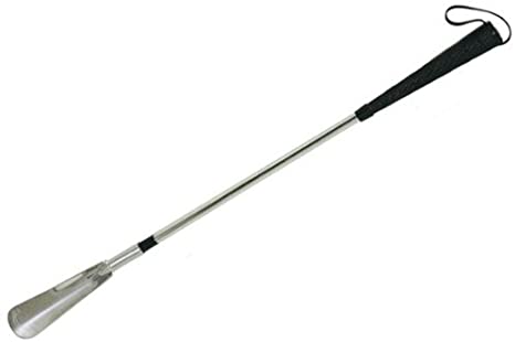 Home-X 24" Long Handled Flexible Metal Shoe Horn. for All Types of Shoes, Boots & Footwear