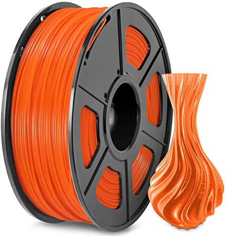 3D Printer Filament PETG 1.75, Transparent PETG Filament 1.75mm, Fit FDM 3D Printer, 1KG Spool, Dimensional Accuracy  /- 0.02 mm, PETG Orange