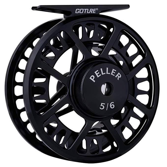 Goture Fly Reel - Peller Fly Fishing Reel with Large Arbor 7/8 5/6 Weights CNC-machined Aluminum Alloy Body Spool 2 1BB Freshwater