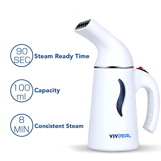 Clothes Steamer - Handheld Garment Steamer with 100ML Capacity for Home & Travel Ideal for Clothes, Curtains, Carpets - Powerful Steamer for Clothes Portable Fabric Travel Garment Steamer