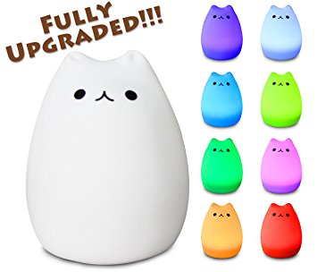 X-CHENG night light - 3-Modes Portable Silicone LED Night Lamp - 8 single colors mode and 8-color breathing light mode - adorable animals' appearance - USB charging - best nightlight for children.