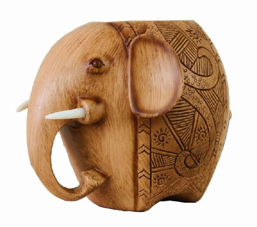 Devis Carving Elephant Pencil Holder Fashion Creative Desk Decoration,cute Pencil Holder for Office,Amazing Gift