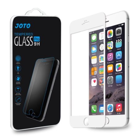 iPhone 6S Plus Screen Protector / 6 Plus - JOTO Full Screen Tempered Glass Screen Protector Film, Edge to Edge Screen Film Guard Saver for Apple iPhone 6S Plus / 6 Plus 5.5-Inch (1 Pack, Clear/White)