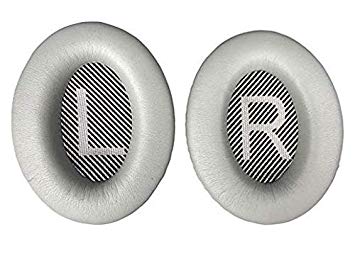 Headphone Ear Pads Replacement Cushion for Bose QC25 Quiet Comfort 25, QC15,QC35,AE2,AE2I Earpad (Silver Grey)
