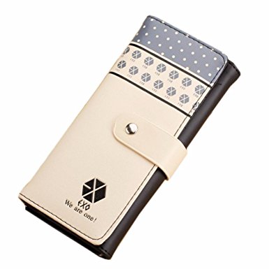 MOSUNX Exo Logo Long Wallet Purse Cute Card Holder Handbag Girlfriend Gifts