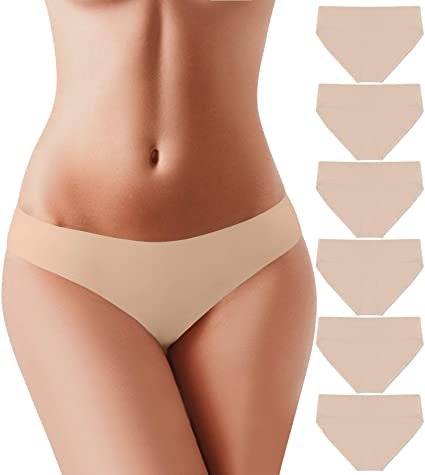 BUBBLELIME XS-XL Bikini Panties Women’s Low Rise String Breathable Soft Underwear Bonded No Show (6 Pack&3 Pack&1 Pack)