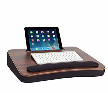 Sofia and Sam All Purpose Lap Desk with Tablet Slot | Laptop Desk | Travel Desk | Lapdesk (Wood Top)