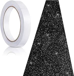 Tatuo Carpet Runner Runway Rug 55 Gsm Thickness with Carpet Tape for Prom Wedding Christmas Party Outdoor Indoor Hallway Rug(Glitter Black,2.46 x 30 Feet)